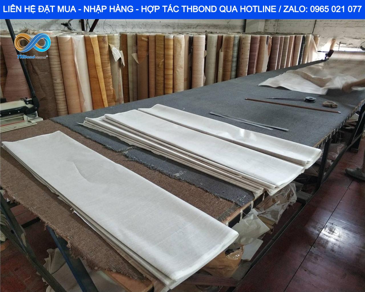 Film Vân Gỗ THBond phù hợp cho dây chuyền chuyển nhiệt công nghiệp làm cửa, tấm kim loại...