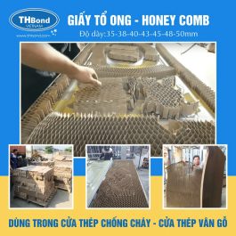 Giấy tổ ong dùng cho cửa thép vân gỗ