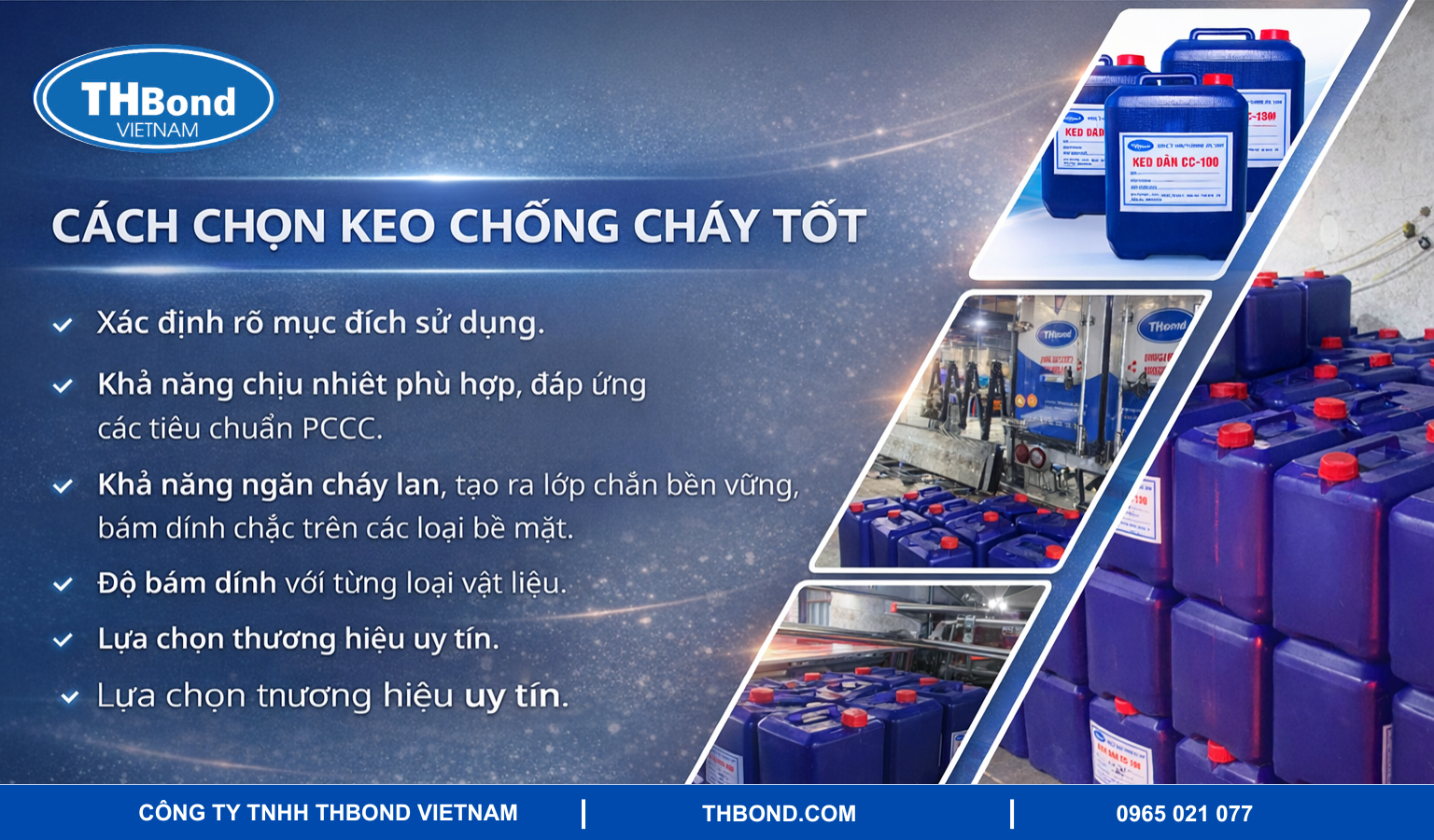 Cách chọn keo chống cháy tốt