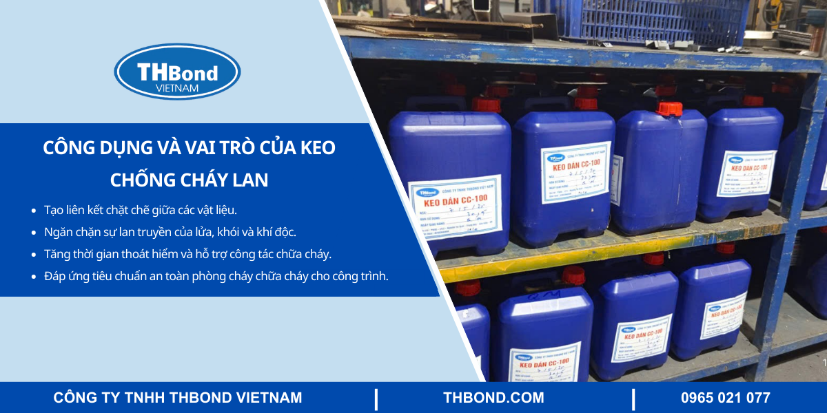Công dụng và vai trò của keo chống cháy lan