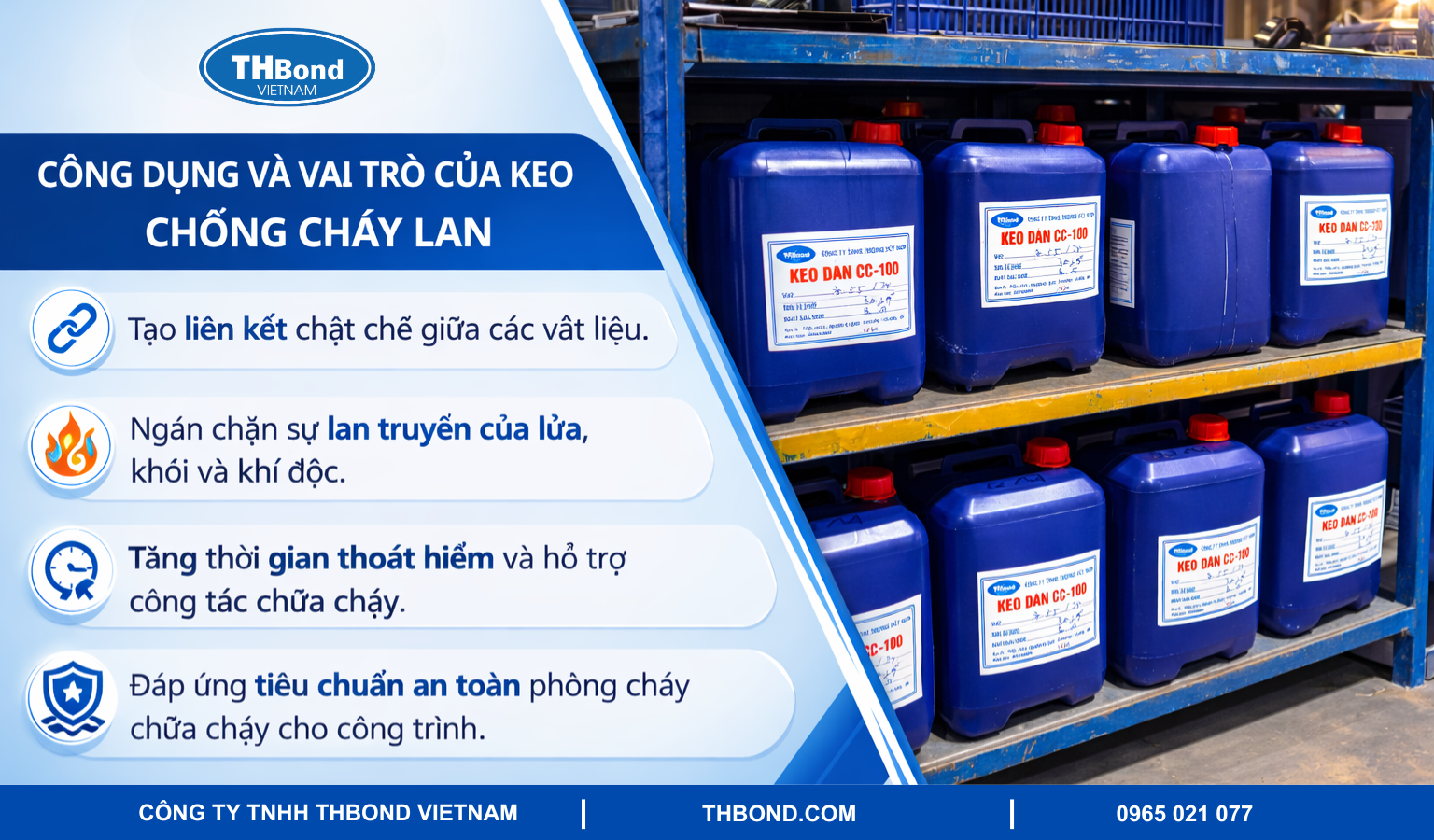 Công dụng và vai trò của keo chống cháy lan