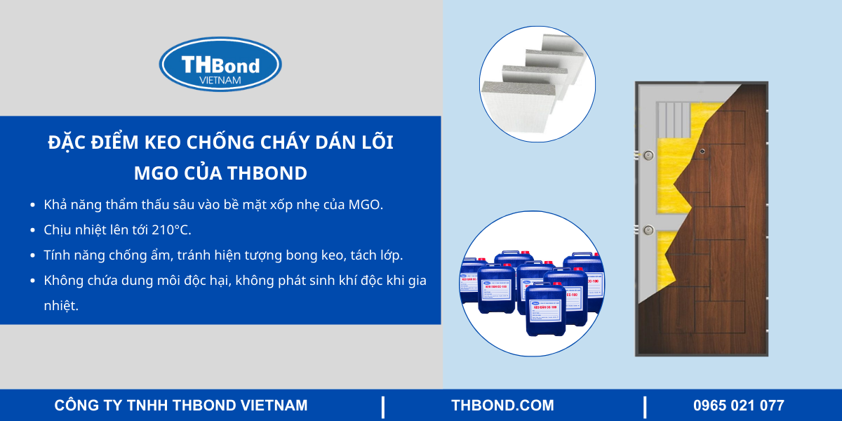 Đặc điểm keo chống cháy dán lõi MGO của THBond
