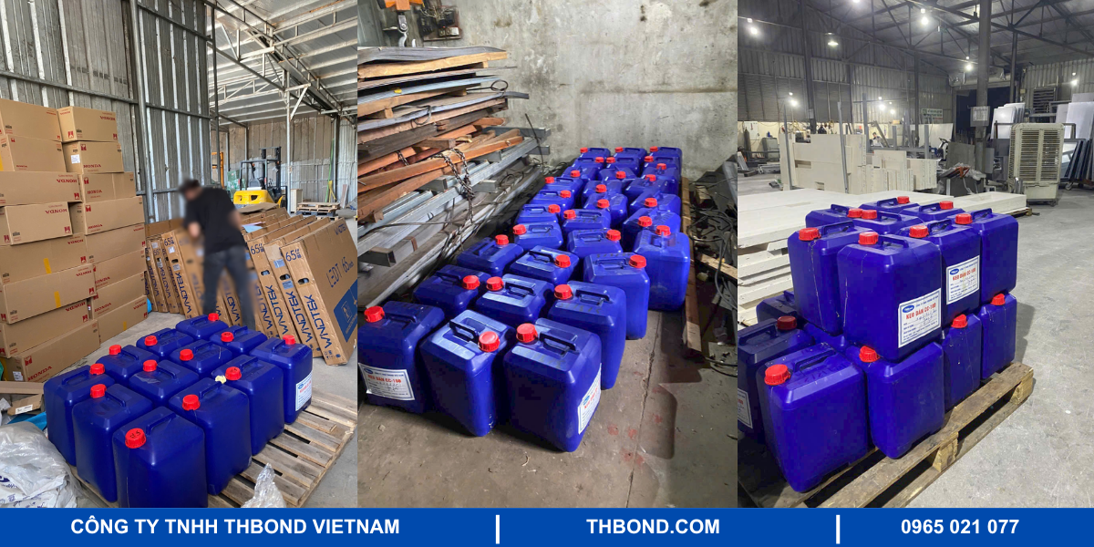 Keo chống cháy THBond được nhiều nhà máy sản xuất cửa gỗ chống cháy tin dùng