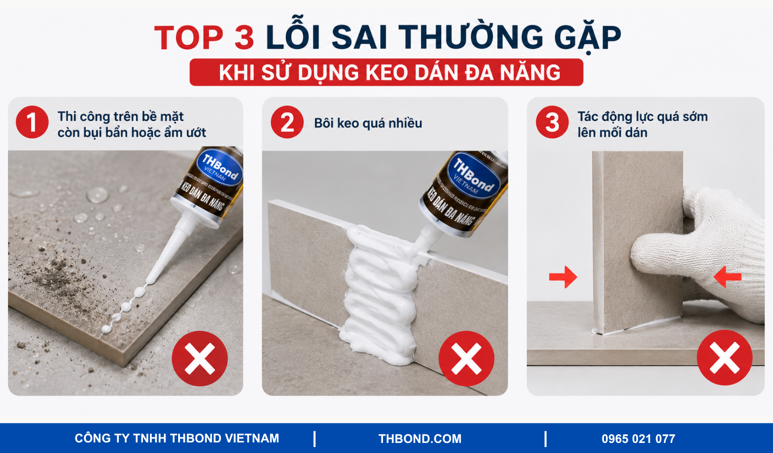 Lỗi sai thường gặp khi sử dụng keo dán đa năng