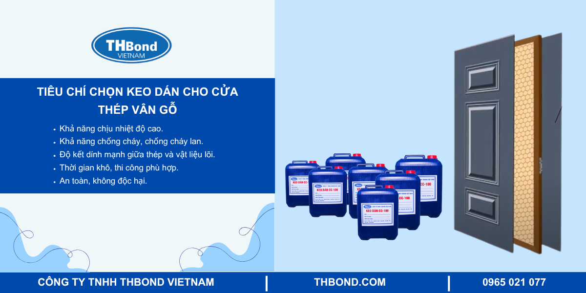 Tiêu chí chọn keo dán cho cửa thép vân gỗ
