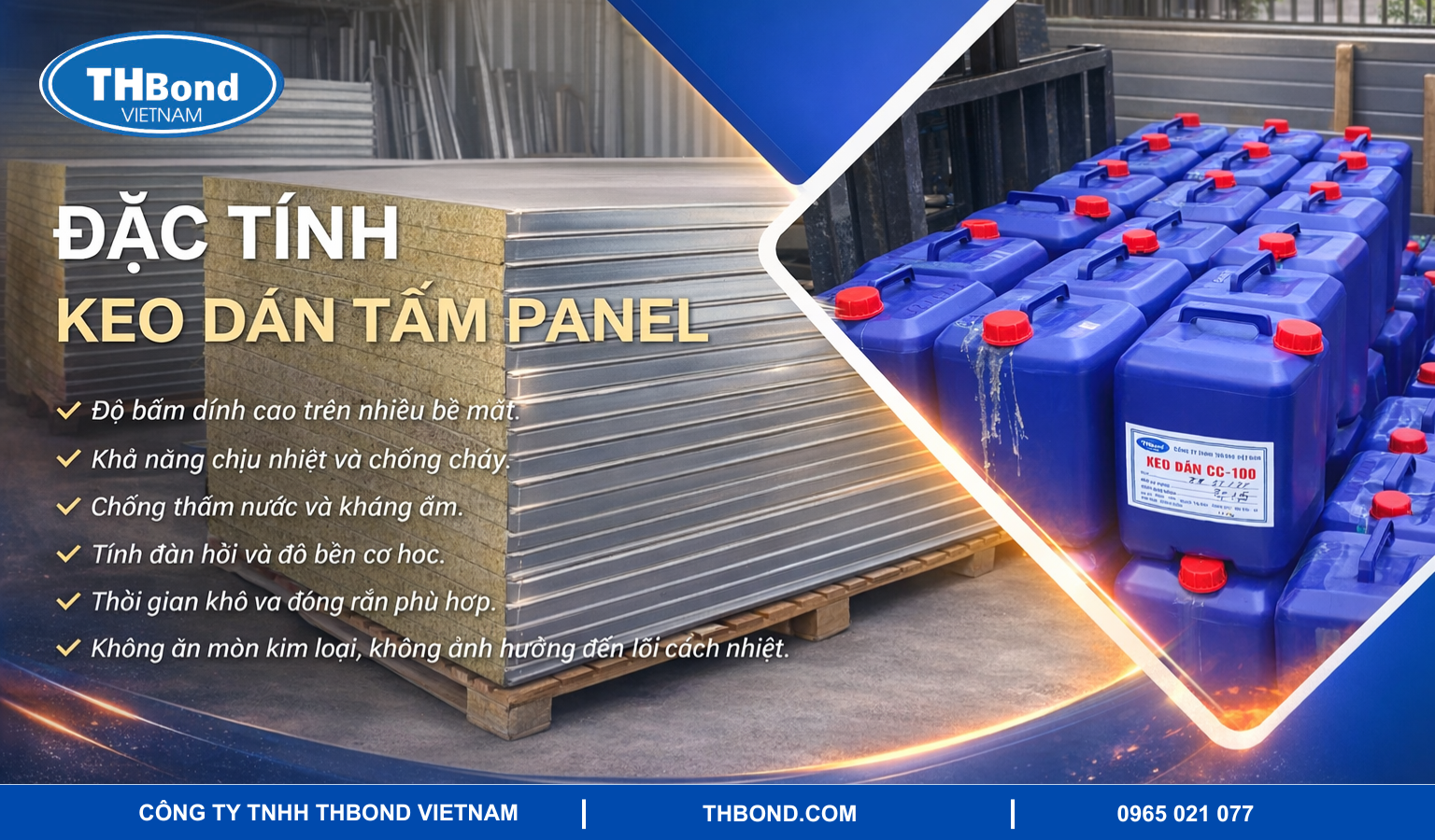 Đặc tính keo dán tấm Panel chống cháy