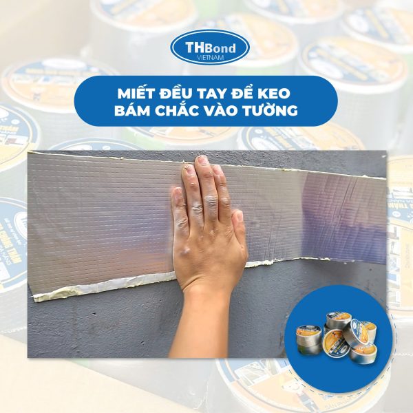Dán băng keo lên bề mặt