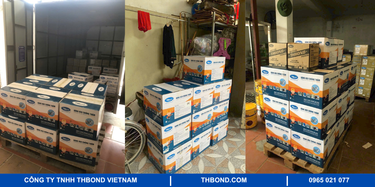 Hình ảnh giao hàng băng keo chống thấm của THBond
