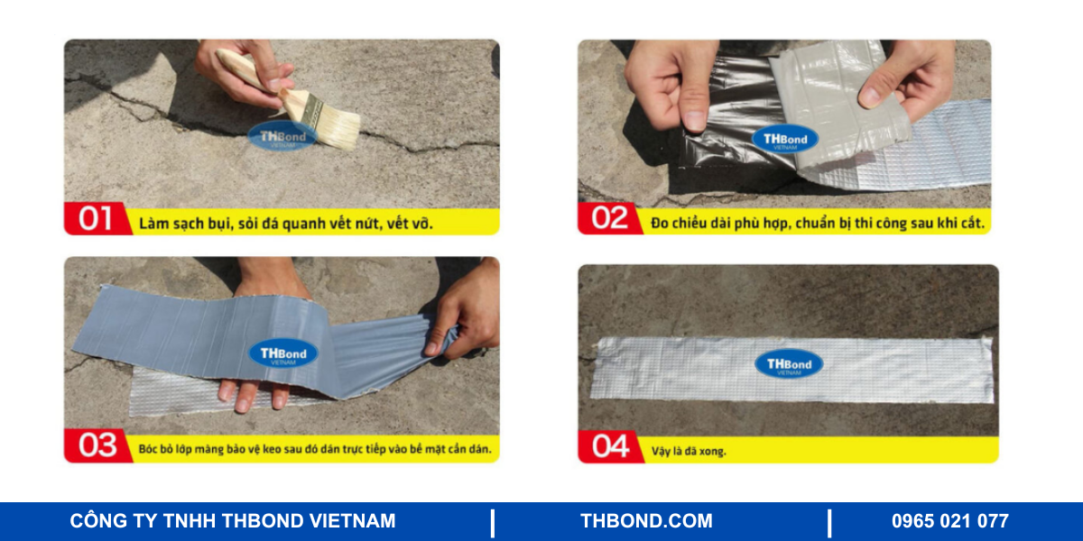 Hướng dẫn sử dụng băng keo chống thấm