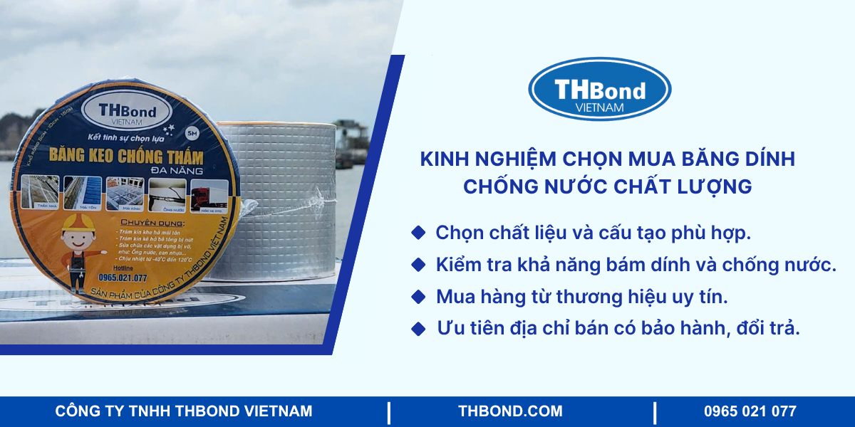 Kinh nghiệm chọn mua băng dính chống nước chất lượng