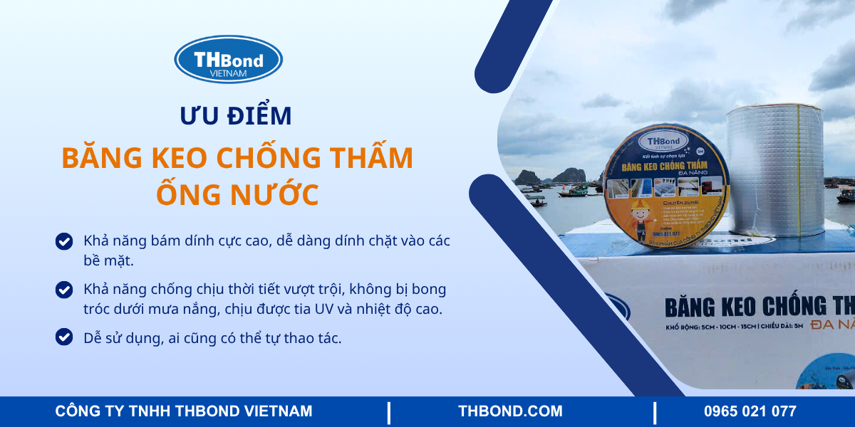 Ưu điểm nổi bật của băng keo chống thấm cho ống nước