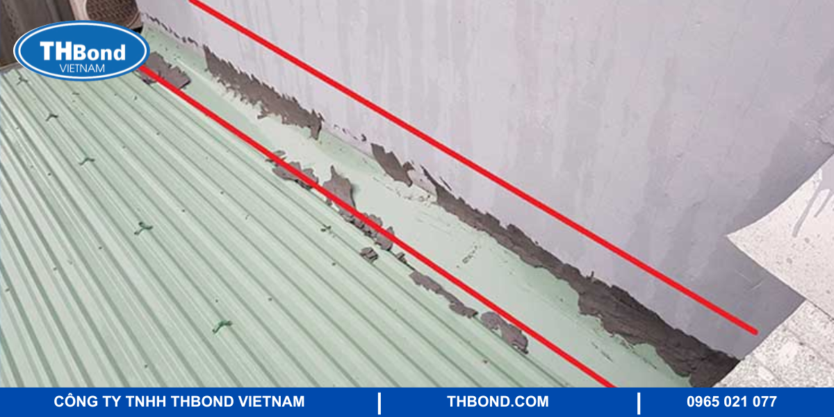 Xử lý các vị trí tiếp giáp giữa mái tôn và tường