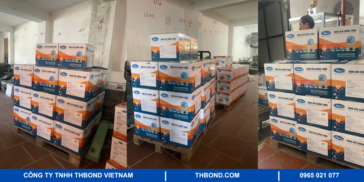 Hình ảnh giao hàng băng keo chống thấm THbond