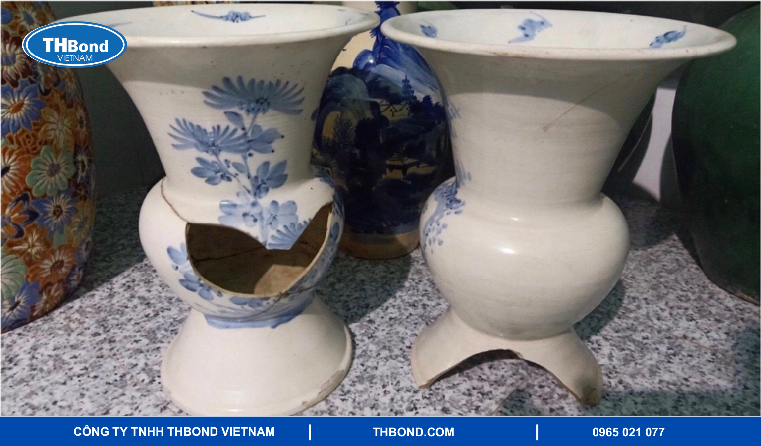 Keo dán đồ gốm sứ trang trí bị vỡ