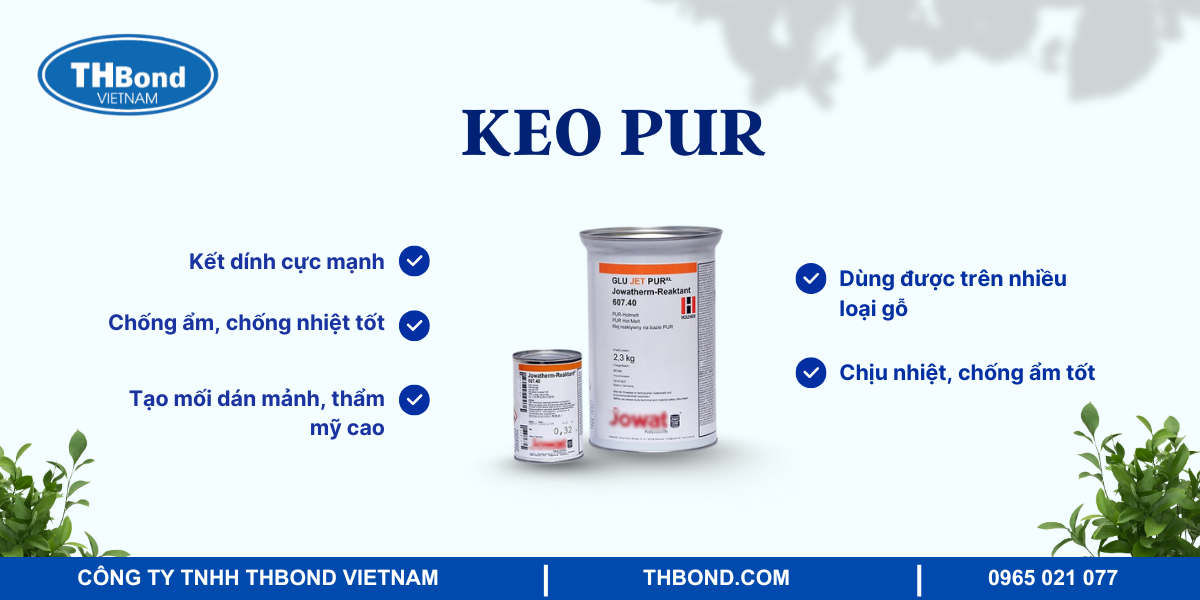 Keo PUR dùng để dán gỗ