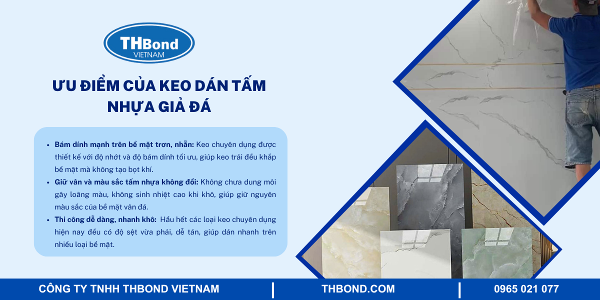 Ưu điểm của tấm nhựa PVC giả đá