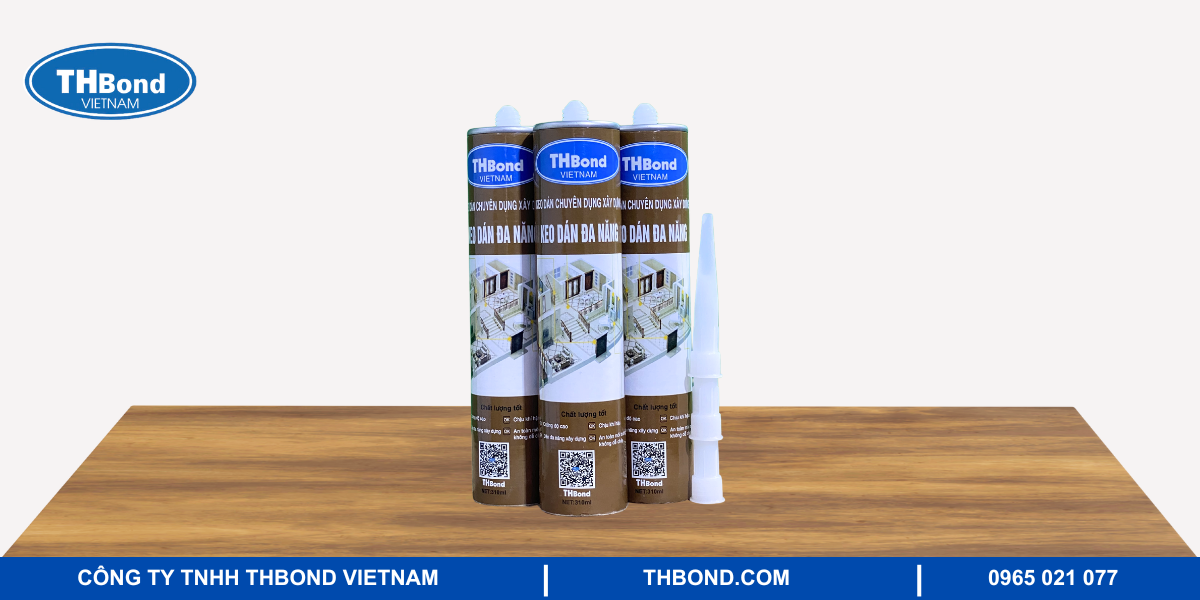 Keo đa năng màu nâu dán tấm than tre THbond