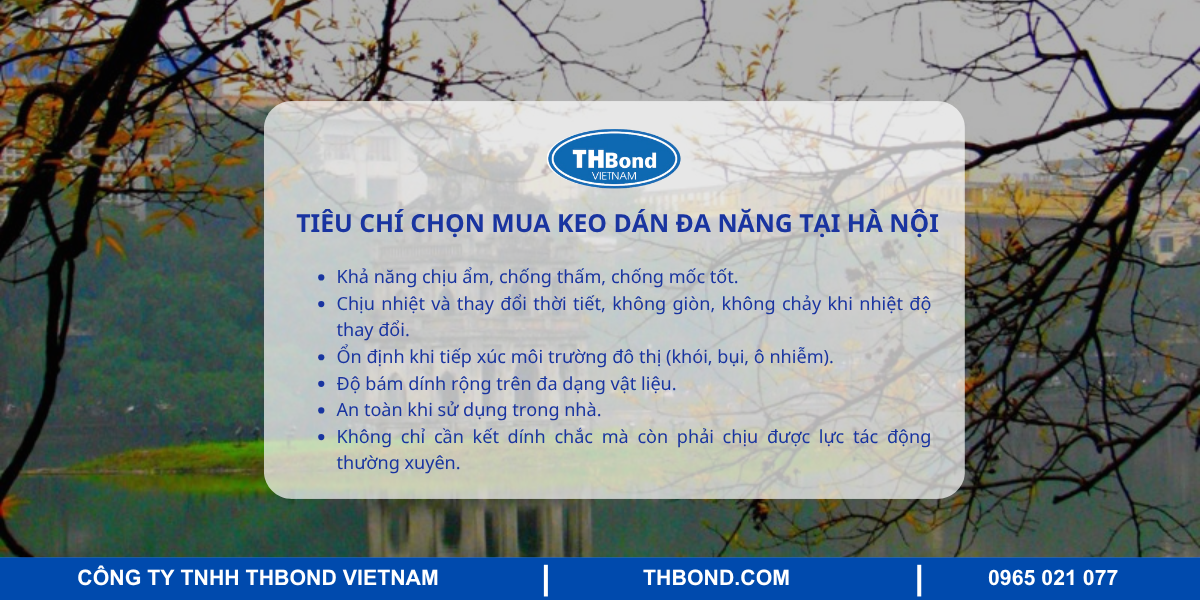 Tiêu chí chọn keo dán đa năng tại Hà Nội