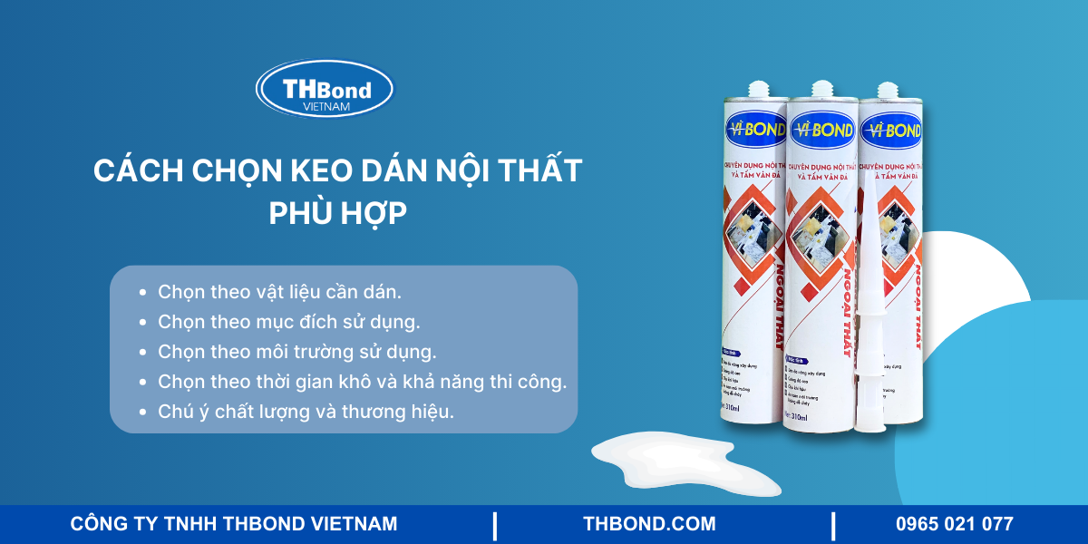 Cách chọn keo dán nội thất phù hợp