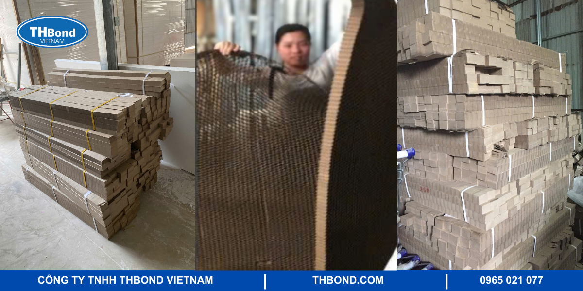 Hình ảnh giấy tổ ong làm cửa của THbond