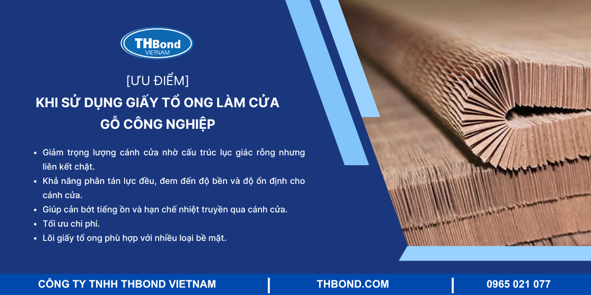 Ưu điểm khi sử dụng giấy tổ ong làm cửa gỗ công nghiệp
