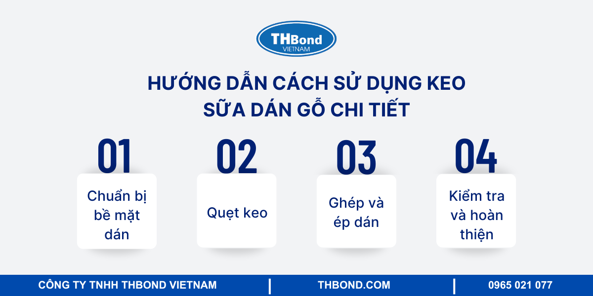 Hướng dẫn sử dụng keo sữa dán gỗ chi tiết