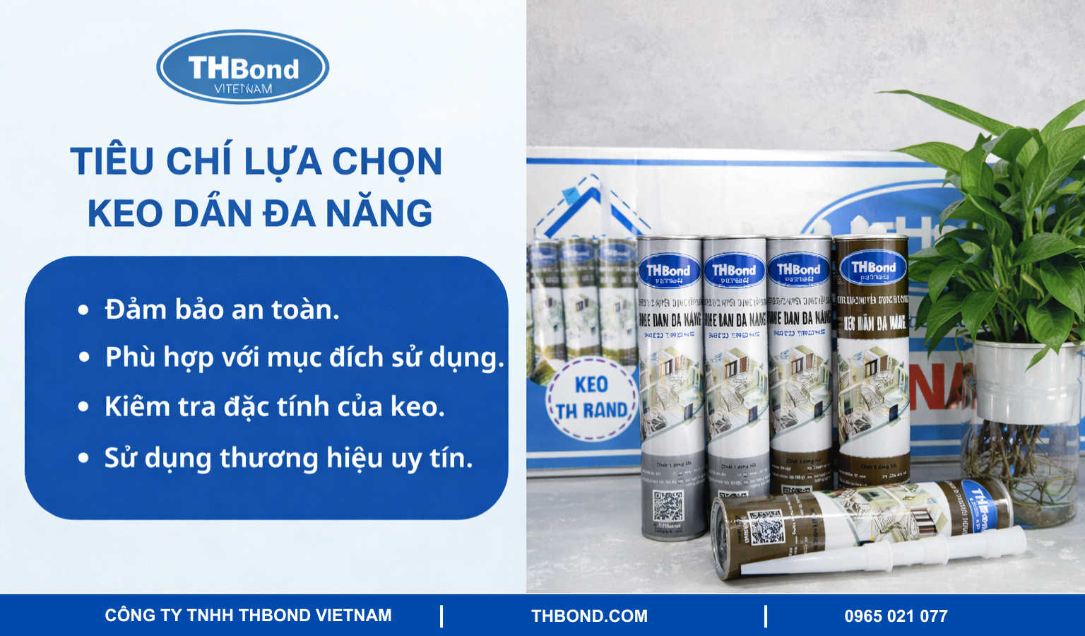 Cách lựa chọn keo dán đa năng chuẩn với 5 tiêu chí quan trọng