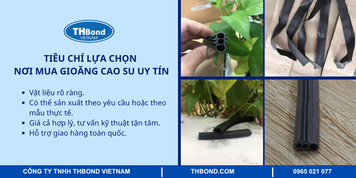 Tiêu chí lựa chọn nơi mua gioăng cao su uy tín