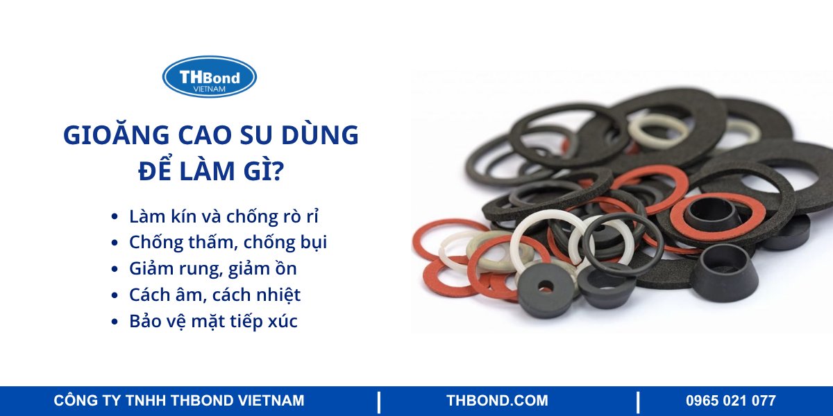 Gioăng cao su dùng để làm gì?