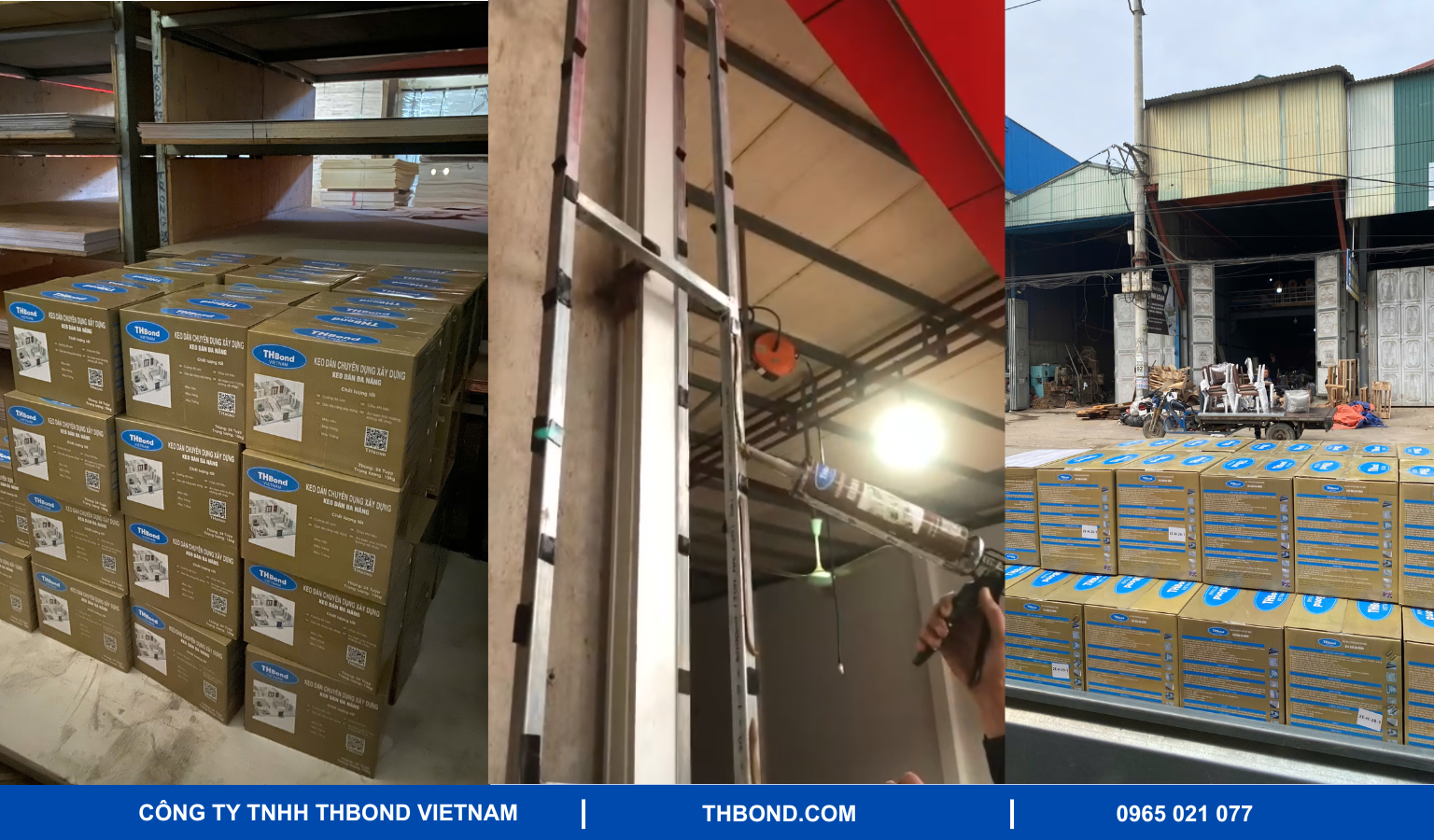 Keo dán biển quảng cáo THbond được thợ thi công tin dùng