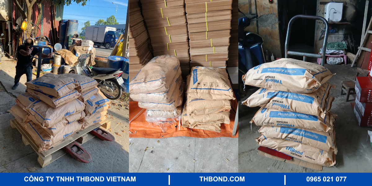 Keo hạt dán cạnh THbond được khách hàng tin dùng