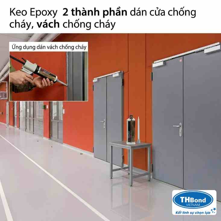 Keo Epoxy 2 thành phần dán cửa chống cháy, vách chống cháy - thbond-com