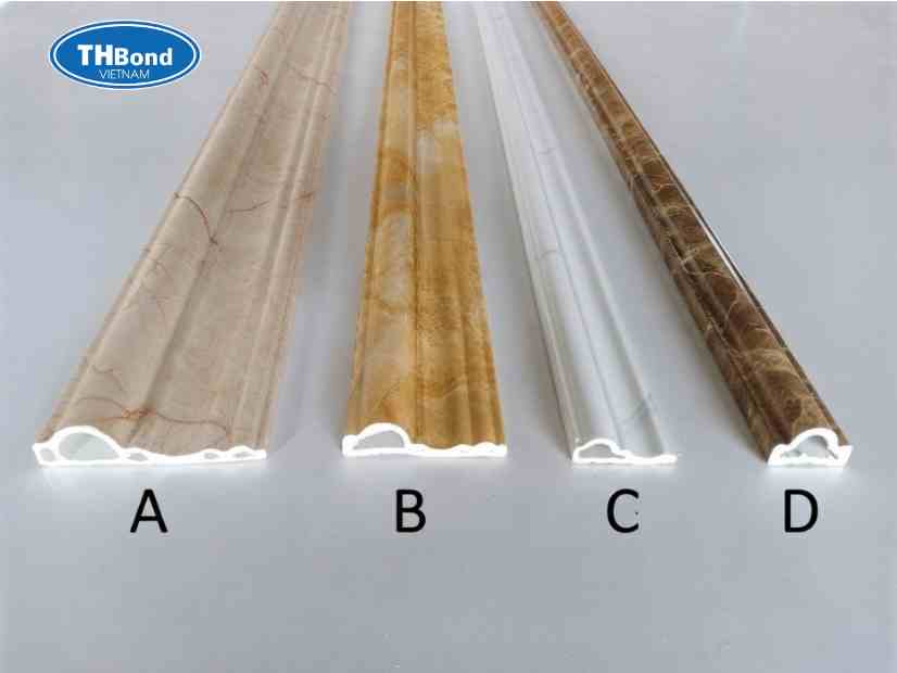 Phào chỉ nẹp trang trí dùng để ốp tường được làm từ chất liệu PVC, họa tiết hoa văn vân đá đẹp, nâng tầm sang trọng cho công trình – thbond-com