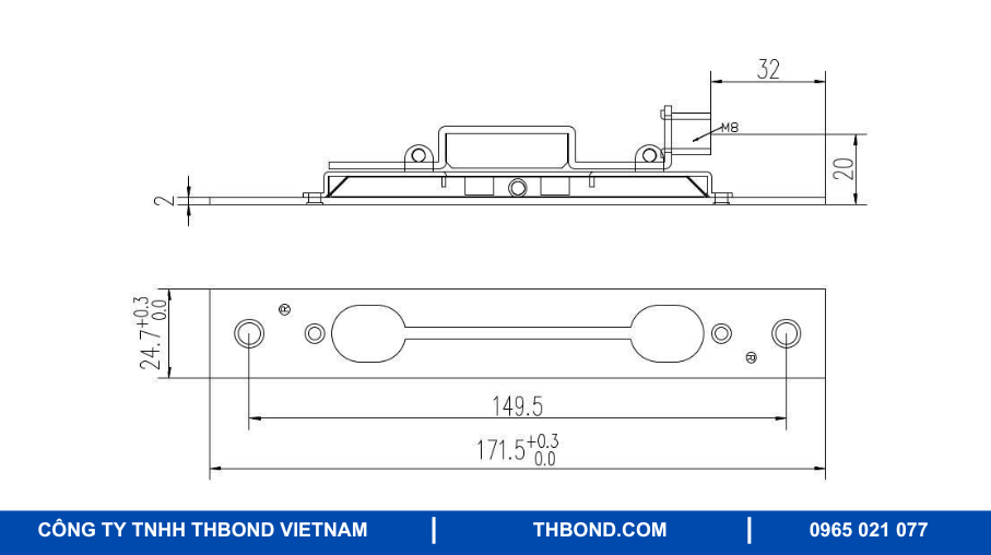 Cấu tạo chốt âm cửa thép vân gỗ THbond