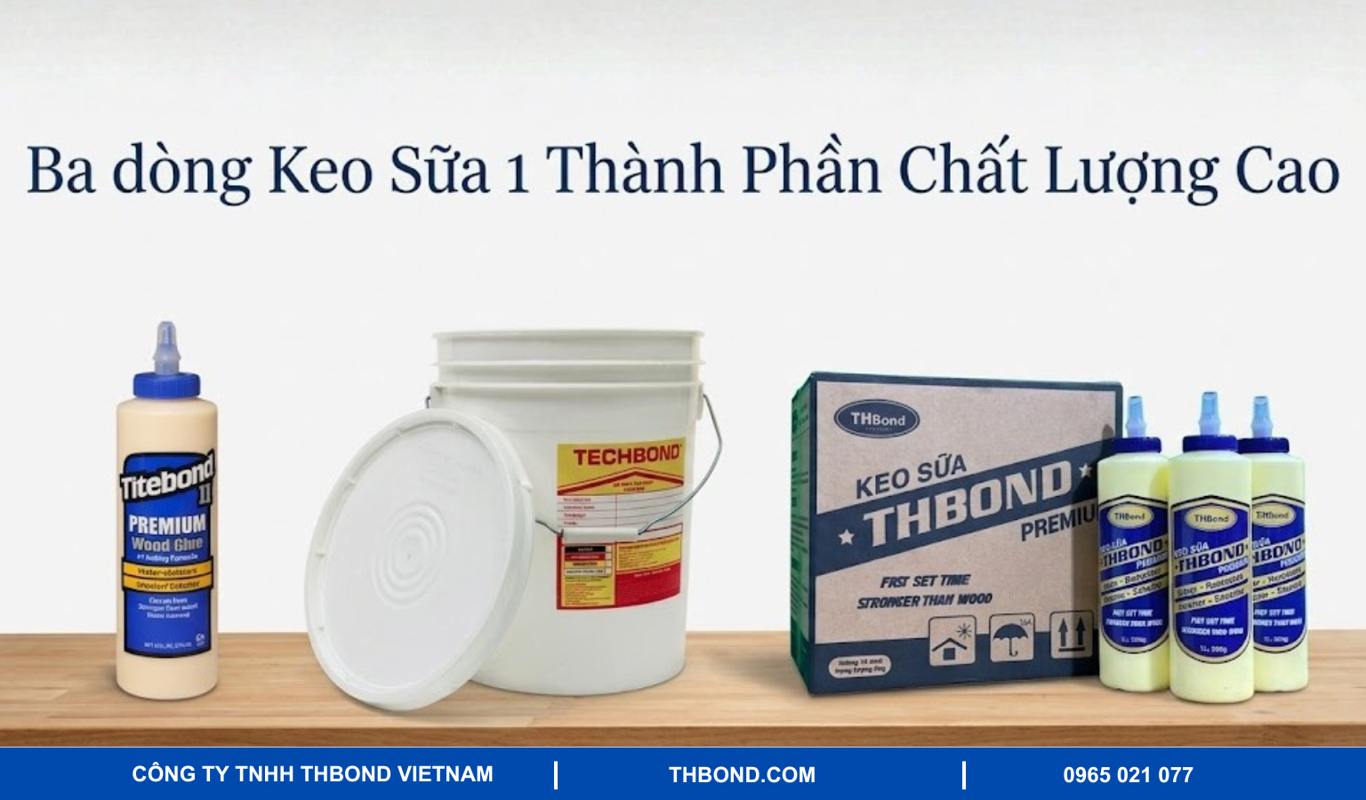 Ba dòng keo sữa một thành phần được tin dùng