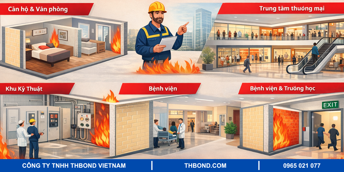 Ứng dụng vách chống cháy trong công trình xây dựng