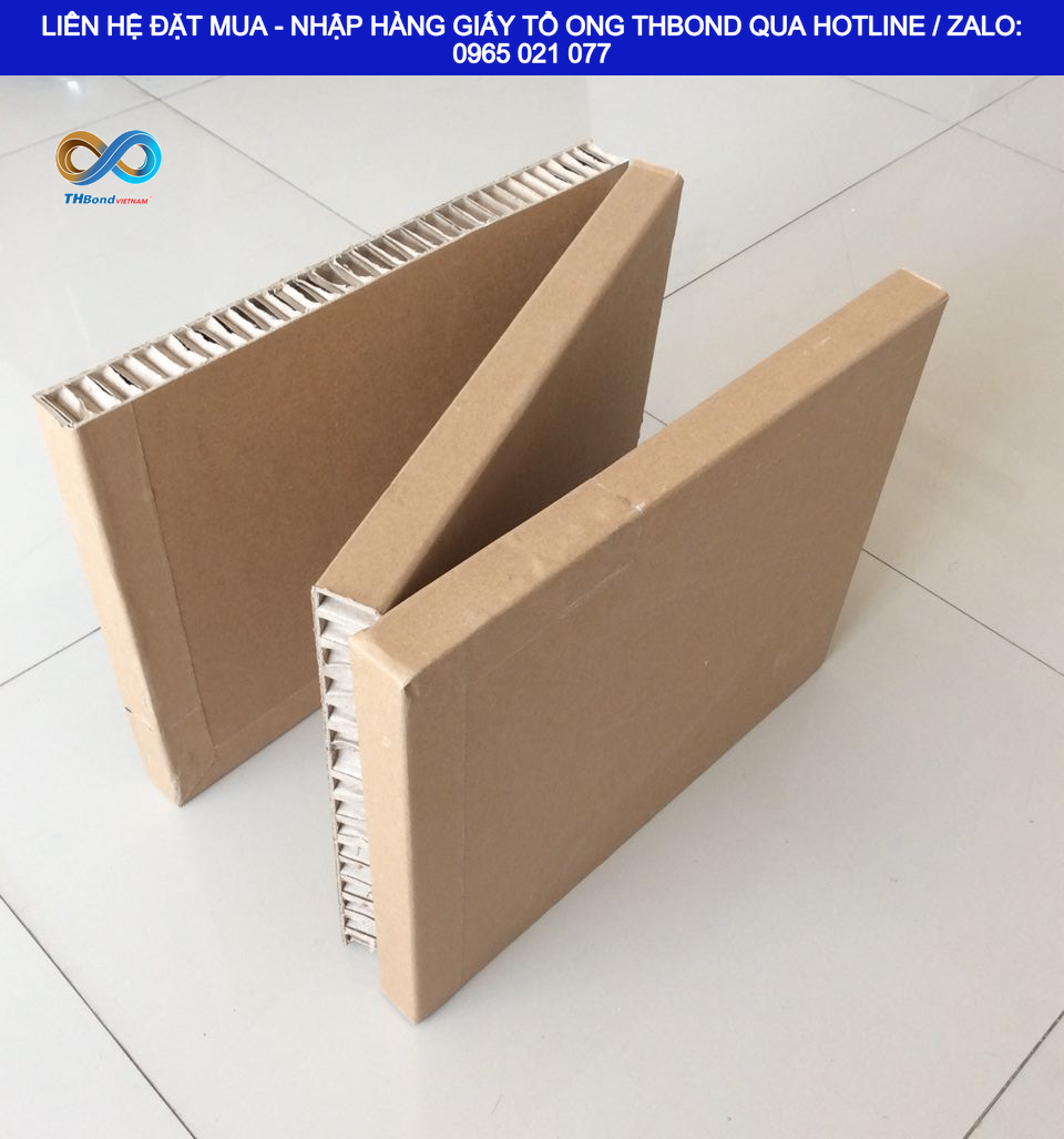 Giấy tổ ong tấm THBond có thể kết hợp với MDF, veneer, laminate và các lớp mặt khác trong sản xuất nội thất