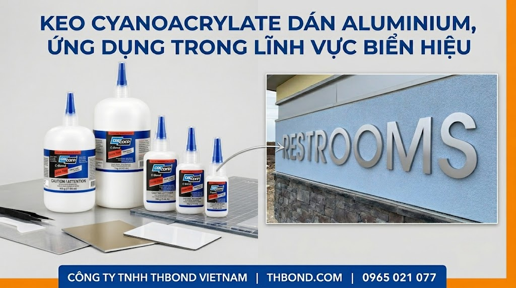 Keo Cyanoacrylate dán Aluminium, ứng dụng trong lĩnh vực biển hiệu - Thbond-com