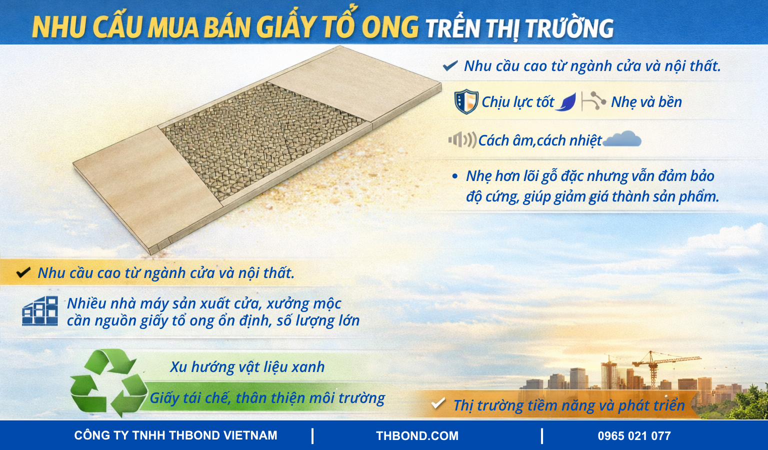 Nhu cầu mua bán giấy tổ ong làm cửa trên thị trường