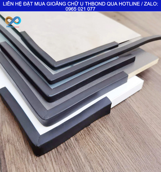 Bọc cạnh tấm kim loại, vật liệu cứng bằng gioăng cao su chữ U THBond giúp hạn chế va quệt trong quá trình vận chuyển, gia công và lắp ráp