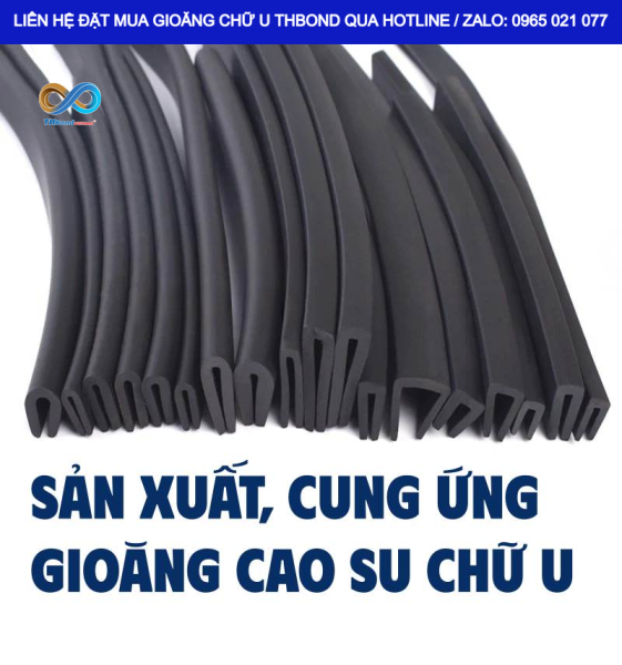 Gioăng cao su chữ U THBond giúp giảm tiếp xúc cứng giữa các bề mặt, hỗ trợ hạn chế rung động và tiếng động do va chạm