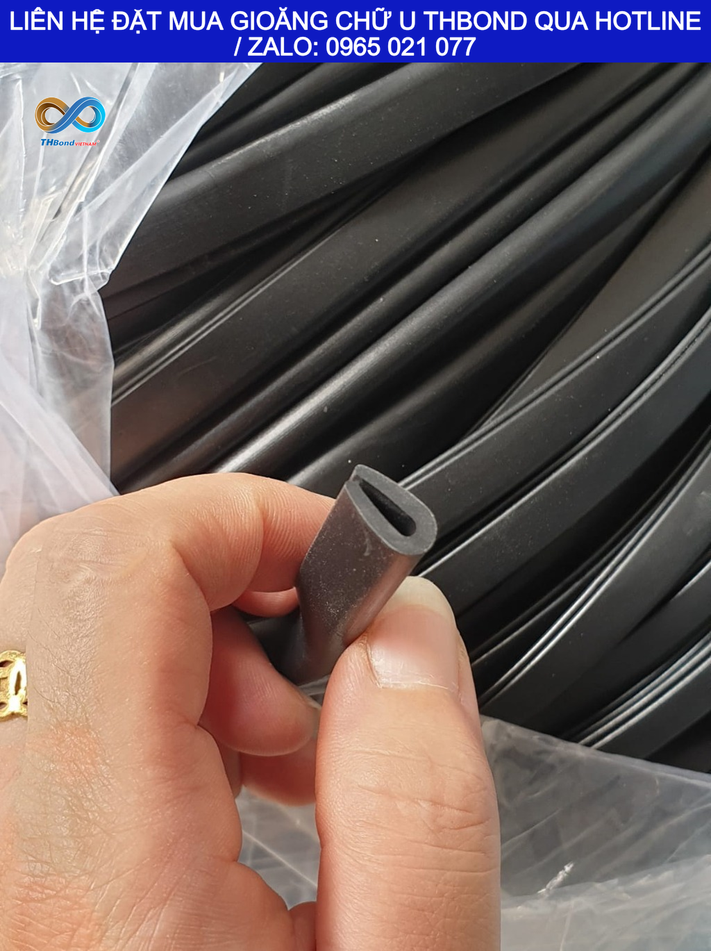 Gioăng cao su chữ U giúp bảo vệ cạnh tấm kính, tấm nhựa và tấm kim loại, giải pháp được THBond cung ứng cho khách hàng công nghiệp.