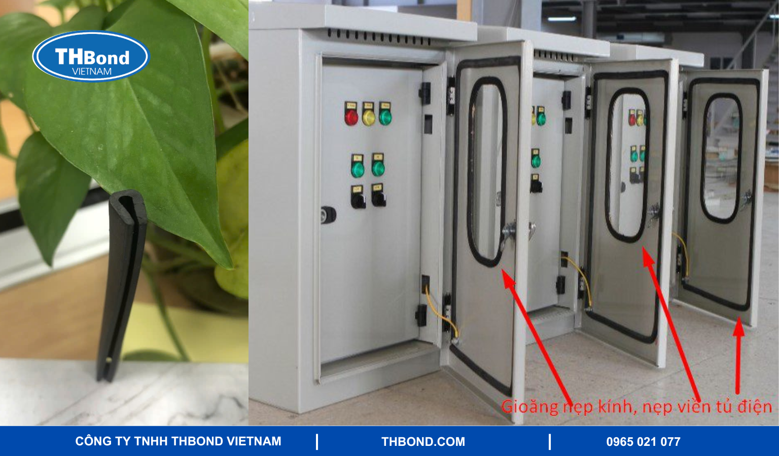 Gioăng cao su chữ U nẹp kính, nẹp viền tủ điện