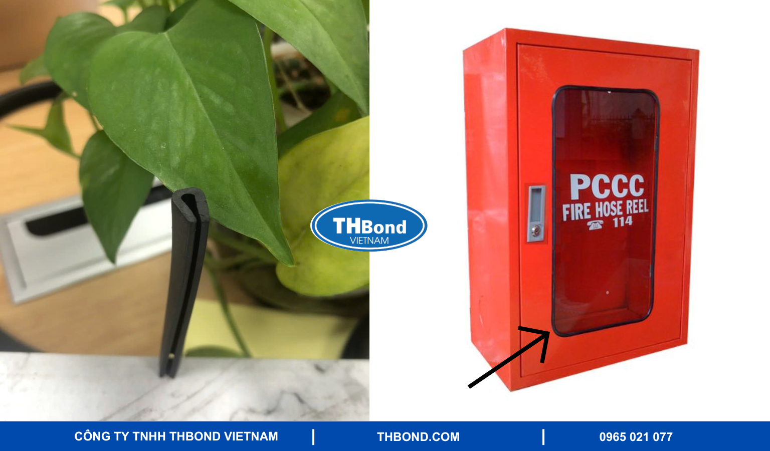 Gioăng cao su nẹp kính tủ phòng cháy chữa cháy