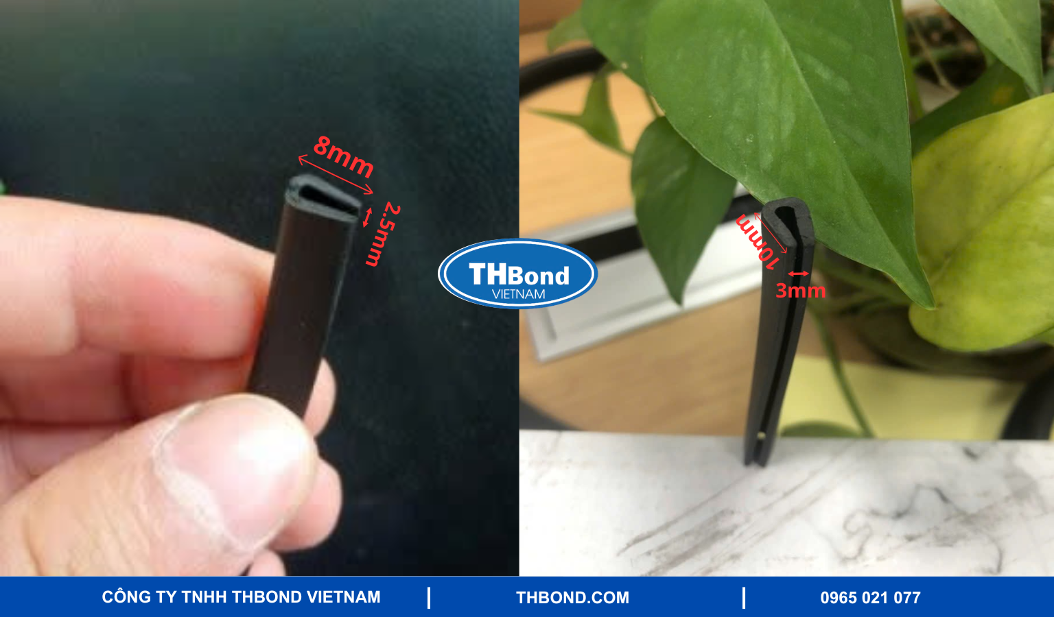Thông số gioăng cao su chữ U của THbond
