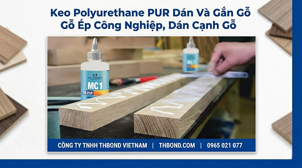 Keo Polyurethane PUR ứng dụng cho dán và gắn gỗ ép công nghiệp, dán cạnh gỗ - thbond-com