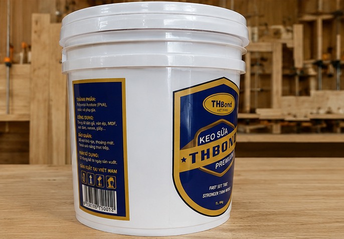 Keo sữa dán gỗ THBond cho mối dán bền đẹp, dễ chà nhám và hoàn thiện bề mặt sau khi khô - thbond-com