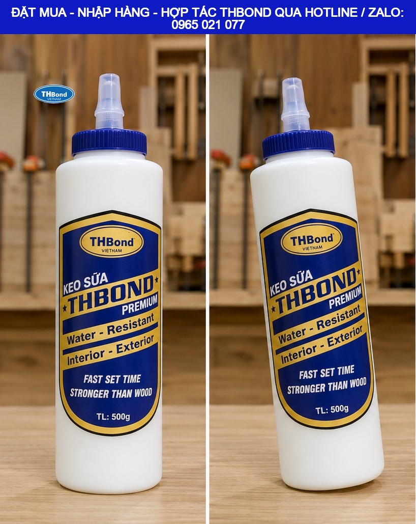 Keo sữa dán gỗ THBond chuyên dụng cho sản xuất đỗ gỗ công nghiệp - thbond-com