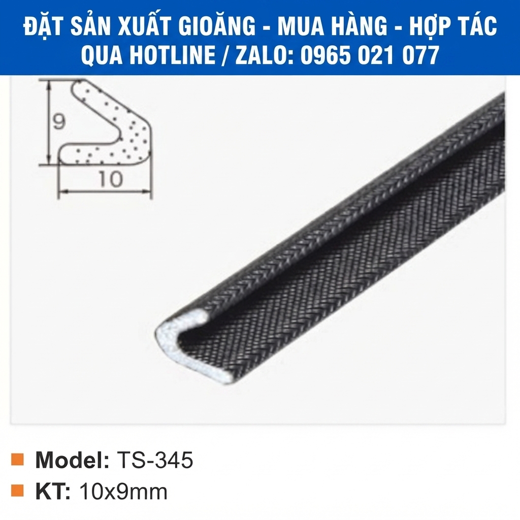 Gioăng Xốp chữ V, gioăng PU chữ V kích thước 10x9mm cho cửa, thiết bị kỹ thuật - thbond-com