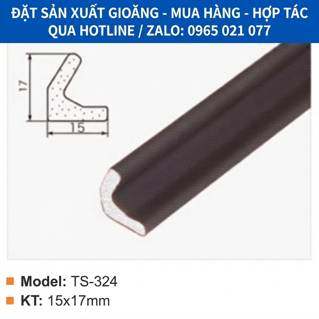 Gioăng Xốp chữ V, gioăng PU chữ V kích thước 15x17mm cho cửa, thiết bị kỹ thuật - thbond-com